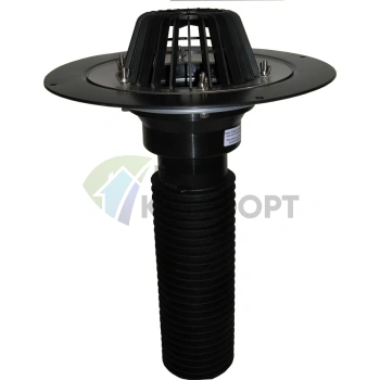 Кровельная воронка HL69 с листвоуловителем и обжимным фланцем