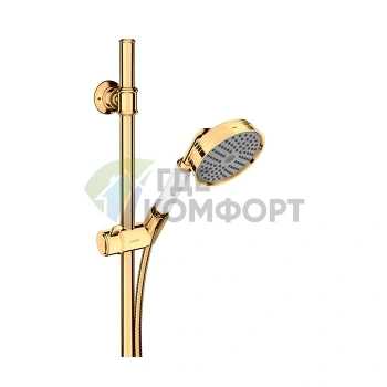 Душевой набор AX Montreux: ручной душ, штанга и держатель в полированном золоте (27982990) - фото 1