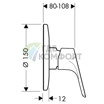 Смеситель для душа Hansgrohe Focus встраиваемый хром (31967000) - фото 2