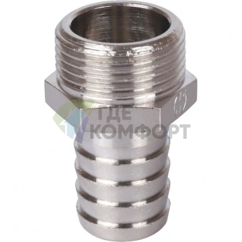 Штуцер НР 3/4x20, никелированный Stout - фото 1