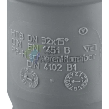 Отвод канализационный HTB 32 15° Ostendorf - фото 3