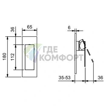 Встраиваемый смеситель для душа Fantini Mint на 1 источник, нержавеющая сталь (34 93 F863B) - фото 2