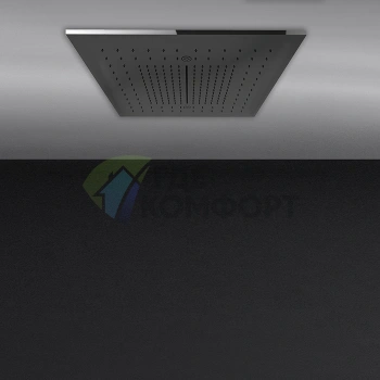 Встраиваемая душевая система Gessi Minimali 500x500: 3 режима — тропический ливень, водопад и распыление, цвет Mirror Steel (57907#238) - фото 1