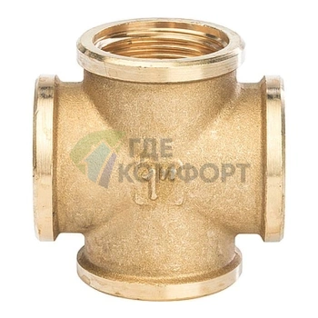 Крестовина STOUT ВВ 1 внутренняя резьба латунная - фото 3