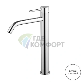 Смеситель для раковины FIMA Carlo Frattini SPILLO UP | Донный клапан click-clack | Белый матовый (F3031/HXSBS) - фото 1