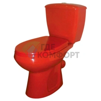 Унитаз-компакт Элисса красный от Оскольской керамики - фото 2