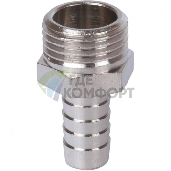 Штуцер НР 1/2x12, никелированный Stout - фото 1