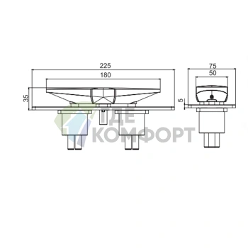 Смеситель для душа двойной встраиваемый FIMA|Carlo Frattini ECLIPSE хром (F3929X2CR) - фото 2