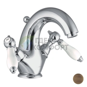 Смеситель для раковины FIMA|Carlo Frattini Herend с донным клапаном, бронза (F5431BR) - фото 1