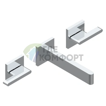 Смеситель для раковины THG ICON-X METAL MANETTES настенный, хром (U7H-A02-40GB) - фото 1
