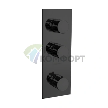 Термостатический смеситель для душа FIMA Carlo Frattini Fimatherm, настенный монтаж, матовый черный (F3869X2NS) - фото 1