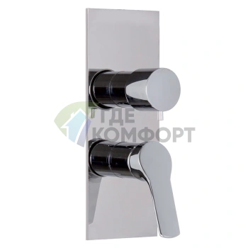 Смеситель для душа Carlo Frattini Serie 4 встроенный, переключатель на 2/3 источника, хром (F3769X6CR) - фото 1