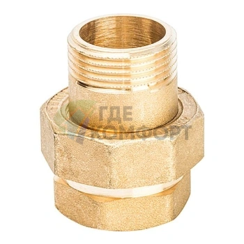 Разъемное соединение STOUT американка ВН с плоским уплотнением 1 латунное - фото 2