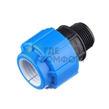 Муфта с наружной резьбой 32x1 ПНД Политэк - фото 1