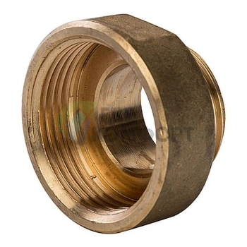 Переходник STOUT ВН 2 x 1 внутренняя/наружная резьба латунный - фото 3