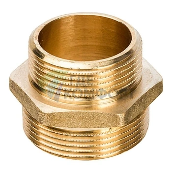 Ниппель STOUT НН переходной 1 1/2 х 1 1/4 латунный - фото 1