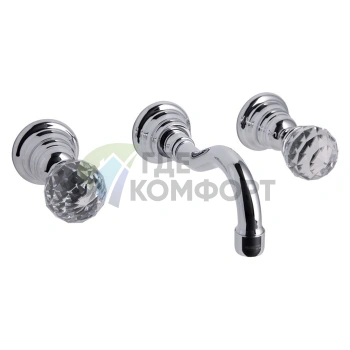 Смеситель для раковины FIMA Carlo Frattini Elizabeth Chic настенный, хром (F5081/5CCR) - фото 1