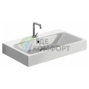 Подвесная раковина KERASAN Cento 70x45 с фронтальным полотенцедержателем (353201*1) - фото 1