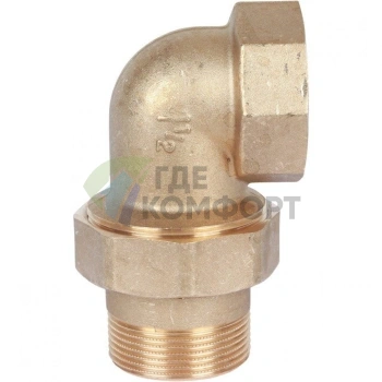 Разъемное угловое соединение американка ВН 1 1/2, уплотнение под гайкой o-ring кольцо Stout - фото 1