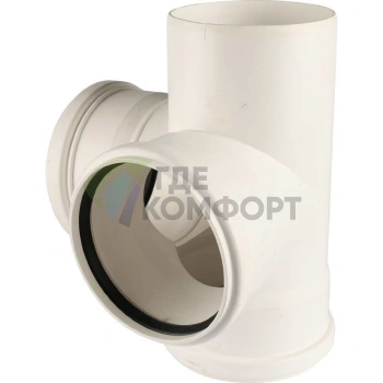 Крестовина канализационная Raupiano Plus 110/110/110/87° двухплоскостная REHAU (РЕХАУ - 11215641003) - фото 2