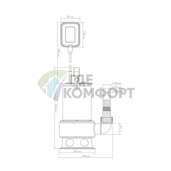 Погружной фекальный насос Джилекс ФЕКАЛЬНИК 200/7 Н (Dzhileks) - фото 2