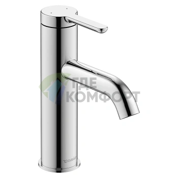 Смеситель для раковины Duravit C.1, 1 отв., излив 113 мм, хром (C11020002010) - фото 1