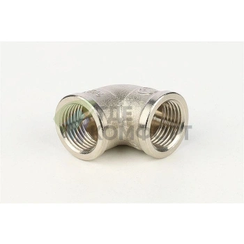 Угольник Stout внутренняя/внутренняя резьба латунный ВВ 1/2 никелированный - фото 2