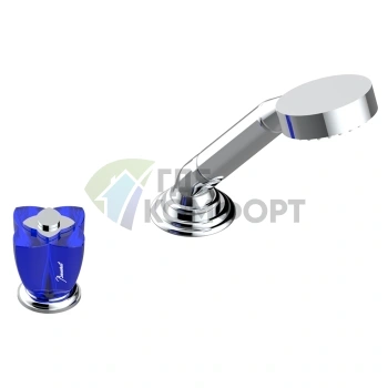 Смеситель для ванны THG Petale de Cristal Bleu: накладной монтаж без излива (U6B-A02-6532/60A) - фото 1