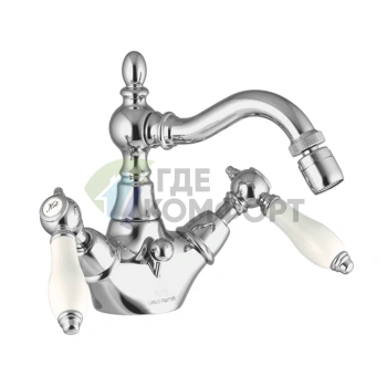 Смеситель для биде FIMA|Carlo Frattini Herend с вращающимся изливом и донным клапаном, хром (F5412CR) - фото 1