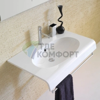 Раковина Globo Bowl+ подвесная 80х50х19см белая - фото 1