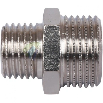 Ниппель НН переxодной 3/8x1/4 никелированный Stout - фото 3