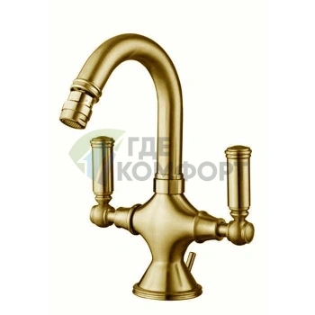 Смеситель для биде Bossini Liberty золотой с поворотным изливом (Z001401.021) - фото 1