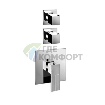 Термостат для душа Fantini AR/38 встраиваемый на 2 источника, хром (38 02 3902SB) - фото 1