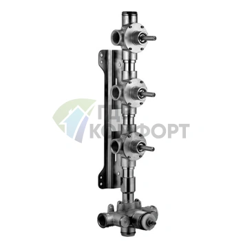 Термостатический смеситель для душа Fantini с 3 выходами 3/4 (19 00 6003A) - фото 1