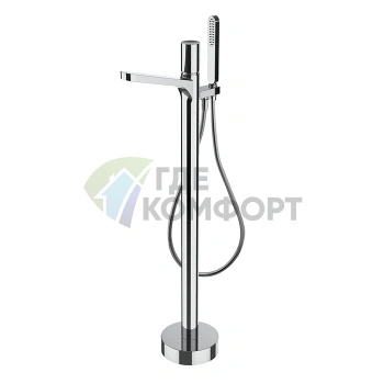 Напольный смеситель для ванны с душевым комплектом FIMA Carlo Frattini Nomos Go хром (F4164/4CR) - фото 1
