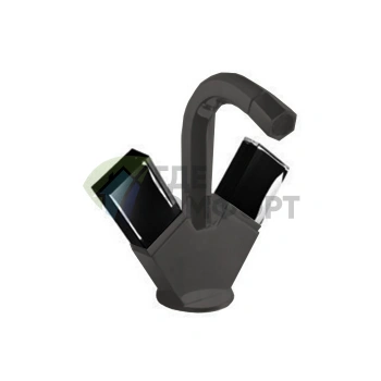 Смеситель для биде Fantini Venezia: двухвентильный без ручек в стиле ретро, цвет Matt Gun Metal (29 P5 N462SWF) - фото 1