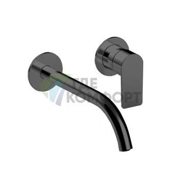 Настенный смеситель для раковины Fantini MYO чёрный матовый (61 13 V611B) - фото 1