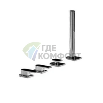 Смеситель для ванны Fantini Mare на борт с ручным душем, 2 источника, хром (51 02 6367) - фото 1