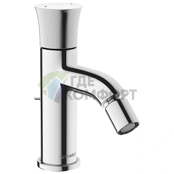 Смеситель для биде Duravit White Tulip: 1 отверстие, донный клапан, хром (WT2400001010) - фото 1