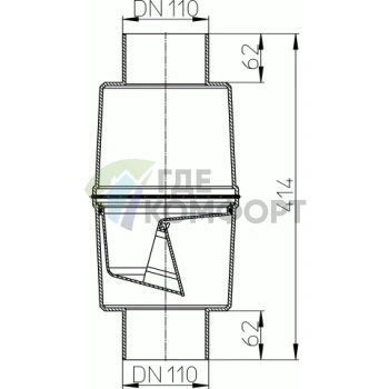 Клапан HL603 с механическим запахозапирающим устройством - фото 2