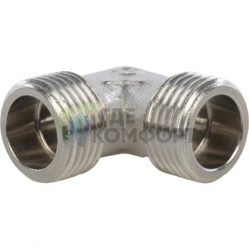 Угольник STOUT наружная резьба латунный НР 1/2 никелированный - фото 4