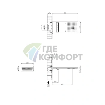 Верхний душ CARIMALI YES-EL IT с хромотерапией и трёхструйной системой (26870/S-CR) - фото 2