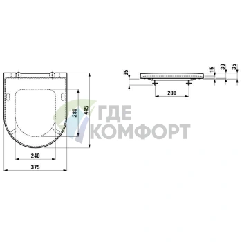 Сиденье для унитаза Laufen Kartell с микролифтом, белое (8.9133.1.000.000.1) - фото 2
