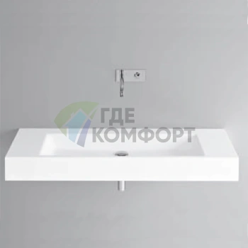 Раковина BETTEAqua подвесная 120х49 5х125 cм без отв под смесительитель без перелива с крепежом цвет белый - фото 1