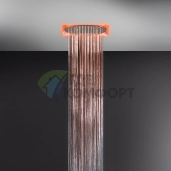 Gessi Afilo Встраиваемая Душевая Система 350x350 мм с Тропическим Ливнем, Хромотерапией и Пультом Управления (57601#279) - фото 1