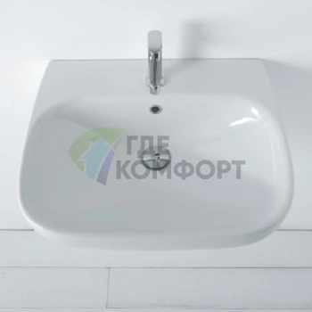 Раковина Globo Genesis подвесная 60х50х18см белая - фото 1