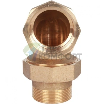 Разъемное угловое соединение американка ВН 2, уплотнение под гайкой o-ring кольцо Stout - фото 3