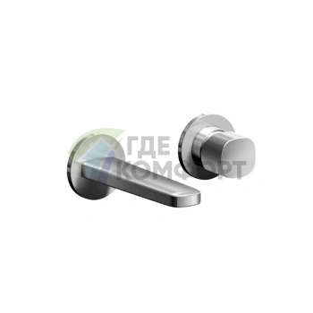 Смеситель для раковины Fantini Lame встраиваемый, на 2 отверстия, без донного клапана, хром (24 02 M009B) - фото 1