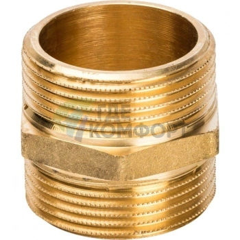 Ниппель STOUT НН 1 1/4 наружная резьба латунный - фото 2