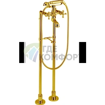 CISAL Arcana: Золотой напольный смеситель для ванны с душевым комплектом (AC00420024) - фото 1